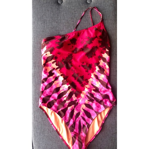 NEW Aerie one shoulder one piece tie dye swimsuit - Picture 2 of 11